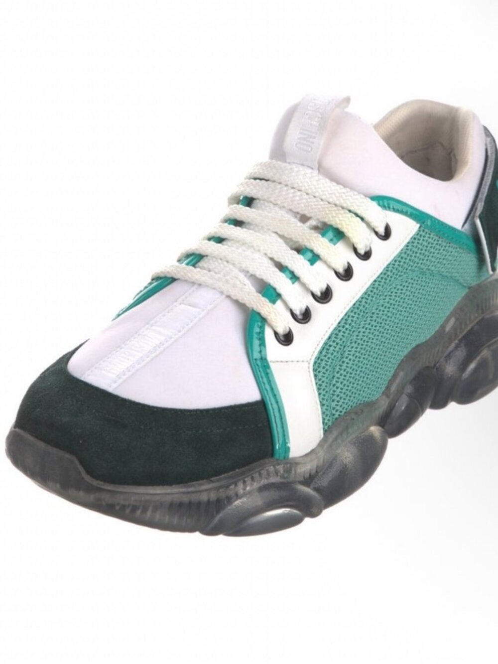 Authentic Moschino Canvas Colorblock Sneakers - Men's Size 10 (EU 43)
